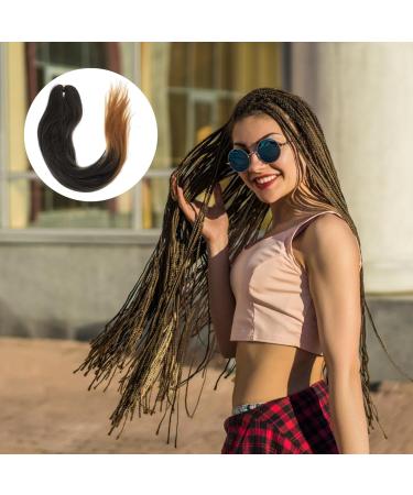 POPETPOP braided hair prestretched crochet braids Braiding hair pre Braid Hair Wig women's wigs pre stretched hair European and American Chemical fiber low temperature yarn Miss easy 65X7.5cm Light Brown - Buy Online on GoSupps.com