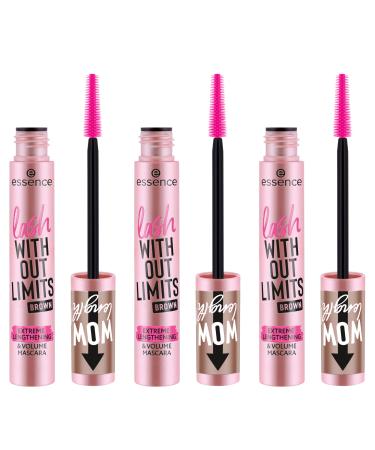 essence Essence Lash Brown Long Lasting Volume Vegan Microplastic-Free Nanoparticle-Free Fragrance-Free 3 x 13 ml