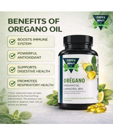 GREEN ROYALTY Oregano Oil Softgels 80% Carvacrol Immune Support Supplement with Olive Oil 100 mg per Serving 90 Softgels Non-GMO Dietary Supplement - Buy Online on GoSupps.com