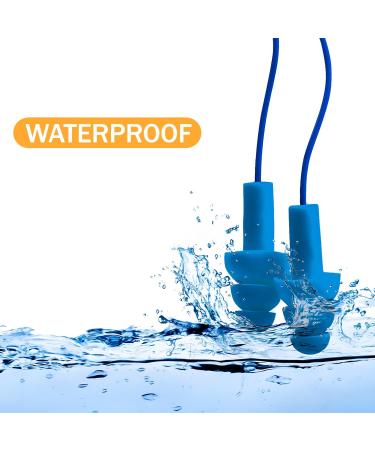 Daruite Silicone Earplugs for Swimming & Sleeping - 4 Pairs with Ribbon Reusable Noise Suppression Hearing Protection Waterproof with Storage Box - Buy Online on GoSupps.com