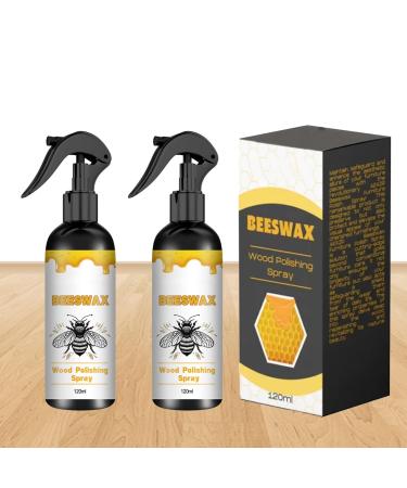 Beeswax Wood Polishing Spray Natural Micro-Molecularized Beeswax Spray Furniture Polish Beeswax Spray Beeswax Furniture Polish Wood Wax Spray Bees Wax Furniture Polish and Cleaner (2Pcs)