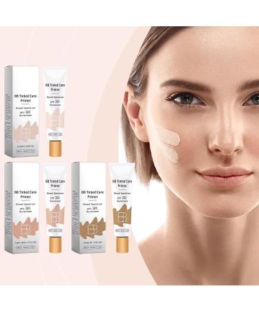 BB Tinted Moisturizer Spf 30 BB Tinted Care Primer with Brush BB Tinted Care Primer BB Cream Tinted Moisturizer Hydrates & Smooths Your Skin (Ivory-2 Pcs) - Buy Online on GoSupps.com