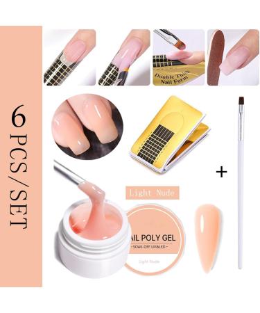 Builder Gel for Nails Nail Strengthener 3 Colors Builder Gel Nail Kit Extension Gel Base Gel in a Bottle Clear & White & Light Nude UV LED Polish Building Nail Gel - Buy Online on GoSupps.com