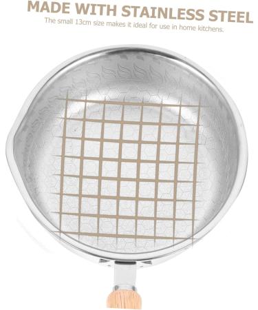 Alipis Stainless Steel Pot Non Stick Fry Pan Egg Pan Griddle Honeycomb Skillet Kitchen Cookware Breakfast Pan Small Frying Pan Frying Pan for Eggs Non Stick Pans Uncoated Wood Egg Boiler - Buy Online on GoSupps.com