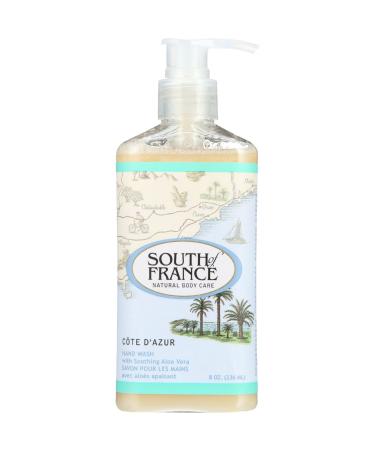 South of France Cote D' Azur Hand Wash with Soothing Aloe Vera 8 oz (236 ml)