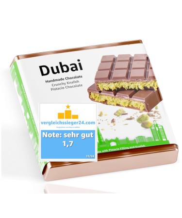 ? Dubai chocolate - with pistachio & Kadayif according to the original recipe - 100g milk chocolate