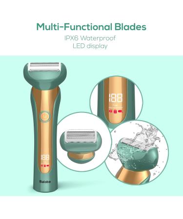 Baloba Electric Lady Shaver - 3-in-1 Bikini Trimmer for Close Shave - Rechargeable Cordless Trimmer with LED Display - Buy Online on GoSupps.com