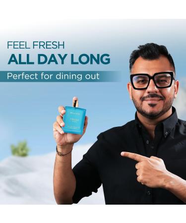 FRESH Unisex Eau De Toilette Perfume with Bergamot Lavender Ylang Ylang|Premium Long Lasting Fresh Fragrance for Men & Women 100ML - Buy Online on GoSupps.com