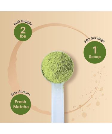 Organic Matcha Green Tea Powder 2 Pounds | Unsweetened with Zero Sugar Culinary Grade Potent Early Harvest Fine Stone Ground Vegan All Purpose Great for Matcha Latte Matcha Green Tea Powder 2 Pound (Pack of 1) - Buy Online on GoSupps.com