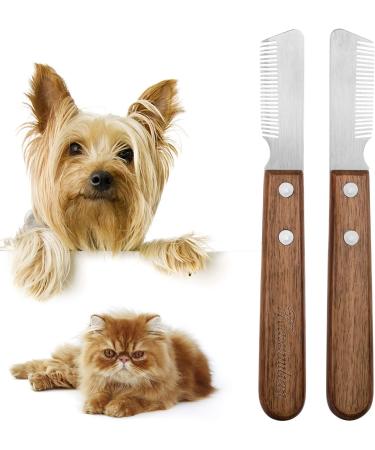 Buy Premium Wooden Handle Dog Trimmers for Dachshunds & Terriers | Pet Care Grooming Tool for Undercoat & Fine Hair - Buy Online on GoSupps.com