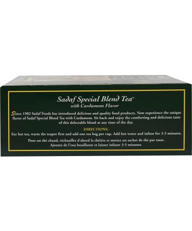 Sadaf Cardamom Tea Bags | Special Blend Ceylon Black Tea from Sri Lanka | 100 Bags (Pack of 1) - Buy Online on GoSupps.com