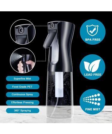AOOWU 2 Pack 200ml Transparent Spray Bottles for Hair - Professional Water Spray for Hairdressers & Salons - Buy Online on GoSupps.com