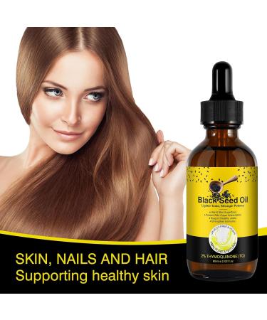 Black Seed Oil 60ML Organic Cold Pressed Unrefined Black Seed Oil Pure Natural Black Seed Oil for Hair Growth Strengthen Immunity Digestive Health and Brain Support Glass Bottle 2.02 oz 2.02 Fl.Oz(Pack of 1) - Buy Online on GoSupps.com