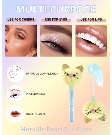 Buy Liquid Glitter Lip Gloss - Diamond Shiny Lipstick & Metallic Sparkling Glossy Lip Oil | Long Lasting Shimmer & Stain Tint | Perfect Christmas Makeup Gift for Women & Girls - Buy Online on GoSupps.com