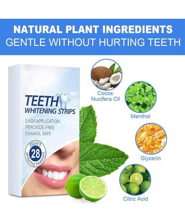 Premium Teeth Whitening Strips - Peroxide-Free Safe for Enamel Quick Results - 28 Strips for White Teeth Sensitivity - Buy Online on GoSupps.com