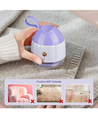 Rechargeable Fabric Shaver - 6-Leaf Lint Remover for Clothes Furniture & More | Electric Defuzzer in Purple - LR01-PUR-US - Buy Online on GoSupps.com