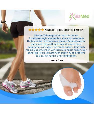 4x Toe Spreader for Big Toe - Silicone Hallux Valgus Correction Gel Bandage for Men & Women - Breathable Soft Gel Relief - Buy Online on GoSupps.com