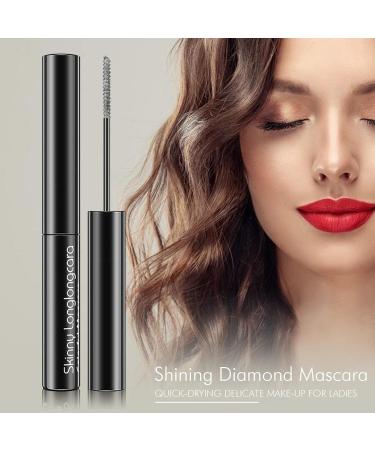 Diamond Mascara - Smudge-Proof Glitter Mascara 4D Shining Glitter Eye Makeup with Shining Pearl Particles for Girls Women Wedding Makeup Sillervan - Buy Online on GoSupps.com