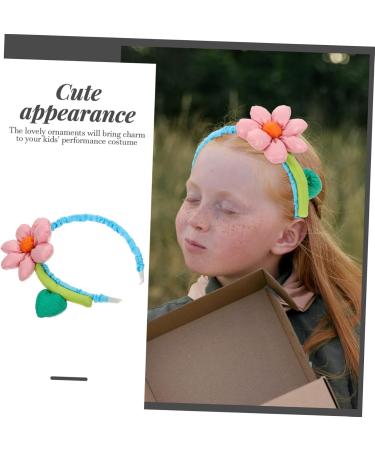 DOITOOL Sunflower Hair Accessories Flower Sunflower Yellow Necklace Hair Decorations Hair Gems for Women Floral Headband for Women Plastic Girl Child Flower Head Pink Wedding - Buy Online on GoSupps.com