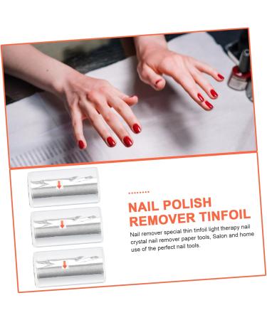 Housoutil 3rolls Nail Foil Nail Wraps Tinfoil Manicure Tool Silver Foil Flakes Gold Flakes for Nail Removal Rads Nail Tinfoil Wipe Nail Transfer Foil Tin Foil Nail Polish Glass - Buy Online on GoSupps.com