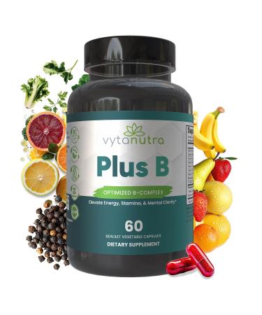 Vytanutra Plus B 11-in-1 Beadlet Capsule Complete B-Complex with B1, B2, B3, B5, B6, B7, B9, B12 Timed Release for Energy, Vitality, Brain, Heart, Immune, Mood, & Overall Wellness