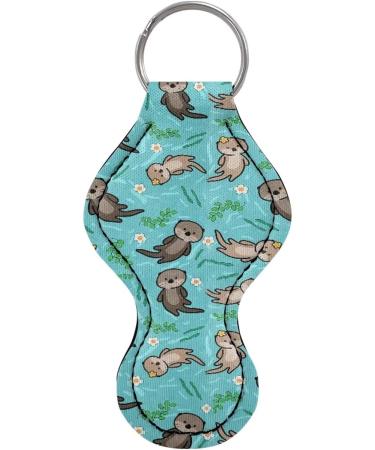 Hinthetall Sea Otter Lipstick Holder Keychain for Women and Girls - Cute and Practical Chapstick Holder for Lip Balm and Lip Gloss Tube - Buy Online on GoSupps.com