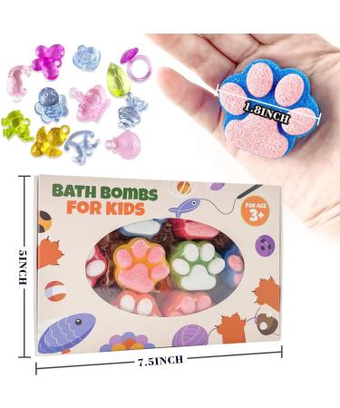 Bath Bomb for Kids 12 Pcs Colorful Handmade Natural Bath Ball with Surprise Sparkling Crystal Toys SPA Fizzy Bath Bomb Gift Set for Girl Boy at Christmas Birthday 12 paw bath bombs - Buy Online on GoSupps.com