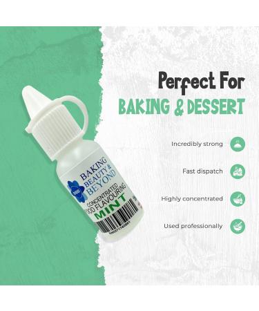Baking Beauty and Beyond Concentrated Food Flavouring Oil - Dozen of Professional Quality Food Grade Flavouring Oil for Candy Making Baking Cooking Lip Balm and Lip Gloss - Mint (50ml) - Buy Online on GoSupps.com