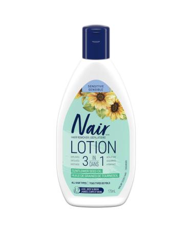 Nair 3-In-1 Hair Removal Lotion for Sensitive Skin with Sunflower Seed Oil 175-ml