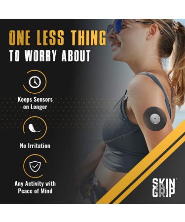 Skin Grip CGM Patches 20-Pack for Infusion Set/Freestyle Libre - Waterproof & Sweatproof Adhesive Tape for 10-14 Days - Black - Buy Online on GoSupps.com