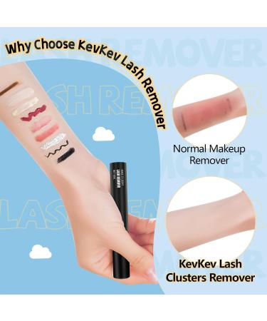 KevKev Lash Remover 10ml - Effective Eyelash & Cluster Lash Adhesive Remover with Brush & Cotton Swabs for Easy Removal - Buy Online on GoSupps.com
