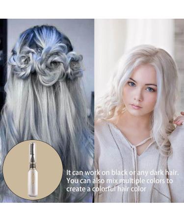 White Hair Spray Colour for Kids Temporary Hair Chalk Comb Washable Hair Dye Instant Hair Dye for Christmas Halloween Birthdays Parties(White) - Buy Online on GoSupps.com