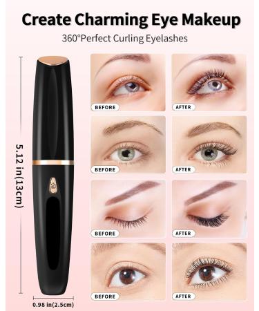 Buy Heated Eyelash Curlers | Mini Electric Eye Lash Curler with LED Display 3 Temp Settings & USB Rechargeable | Long-Lasting Curls for Women - International Shipping Available - Buy Online on GoSupps.com
