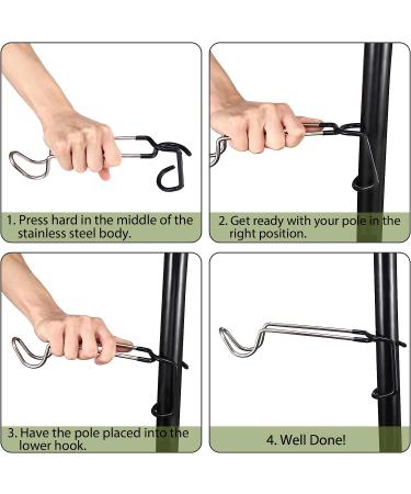 Tobwolf 2PCS Stainless Steel Lantern Hook Hangers for Camping - Portable Non-Slip Holder for Water Bottles, Cups, and Tent Lamps - Buy Online on GoSupps.com