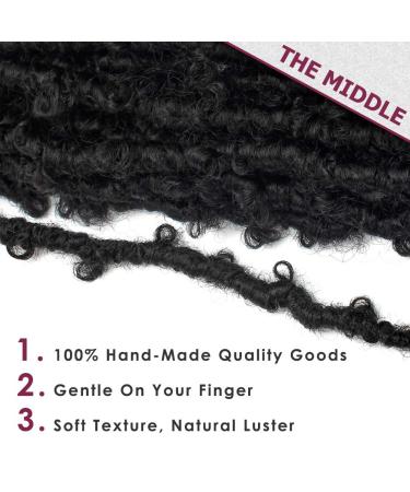 Niseyo 10 Inch Soft Butterfly Locs - 6 Packs Handmade Pre-Looped Faux Locs Crochet Braids (1B) - Buy Online on GoSupps.com