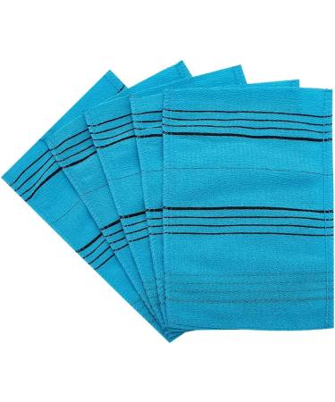 Korean Exfoliating Bath Gloves - Songwol Towel, 100% Viscose, Sky Blue (5 Pcs) - Buy Online on GoSupps.com