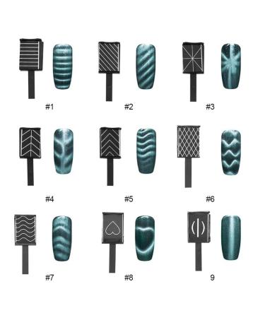 11-Piece Nail Art Cat Eye Magnet Pencil Set | 3D Magnetic Tools & UV-Gel Nail Art Accessories - Buy Online on GoSupps.com