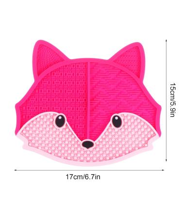 KALLORY Silicone Makeup Applicator & Brush Cleaner Pad - Fox Shaped Cosmetic Scrubber Tool for Effortless Makeup Brush Cleaning - Buy Online on GoSupps.com