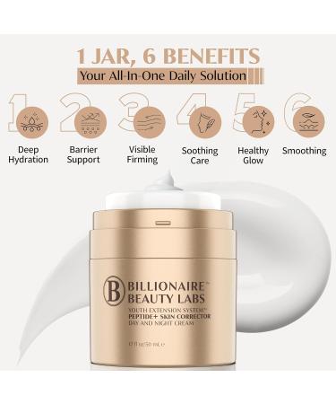 BILLIONAIRE BEAUTY LABS Complete Anti-Aging Set Vitamin C Serum & Collagen Peptide Cream Bundle for Radiant Youthful Skin with Hyaluronic Acid & Botanicals - Buy Online on GoSupps.com