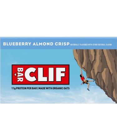 CLIF BAR - Energy Protein Bars - Blueberry Almond Crisp - Made with Organic Oats - Energy Bars - Non-GMO - (10 Pack) - Buy Online on GoSupps.com
