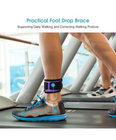 Adjustable Drop Foot Support Brace - Orthosis for Improved Gait & Ankle Stability | Reduce Cramps & Sprains - Buy Online on GoSupps.com