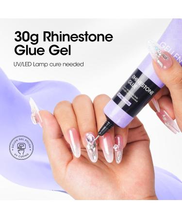 Gellen 30g Rhinestone Nail Glue - Super Strong Adhesive for Nail Gems Charms & 3D Nail Art - UV Light Required - Ideal for Bling Designs & Jewelry - Buy Online on GoSupps.com