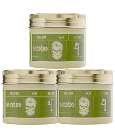 Bandido Aqua Wax No.4 Green (3 x 125ml) Light (3 Set) Hairwax Hairwax Strong hold Styling wax hair wax men pomade men - hair wax men hair wax men wax 125 ml (3 Pack) - Buy Online on GoSupps.com