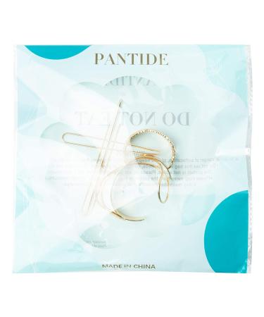 PANTIDE 3Pcs Hair Cuff Bun Cage Kit - Vintage Alloy Hair Accessories for Women - Gold Geometric Hair Clip - Buy Online on GoSupps.com