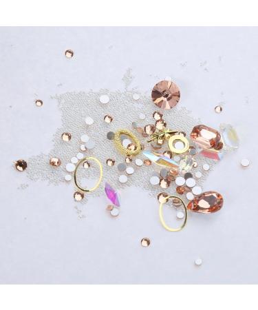 FEIlei Clear Crystal Nail Rhinestones 3D Nail Gems Nail Diamonds Metal Nail Studs - Buy Online on GoSupps.com