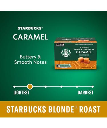 Starbucks Caramel K-Cups Single Serve Keurig Compatible Caramel Flavoured Coffee Pods for Keurig Brewers - 60 Capsules Caramel 10 count (Pack of 6) - Buy Online on GoSupps.com