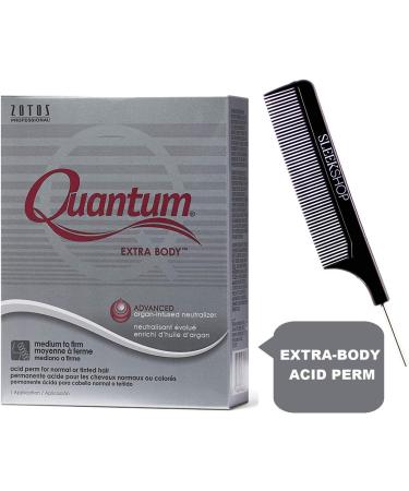 Zotos QUANTUM EXTRA BODY Classic Acid Perm MEDIUM TO FIRM CURLS for Normal or Tinted Hair (with Sleek Steel Pin Tail Comb) (EXTRA BODY CLASSIC ACID) - Buy Online on GoSupps.com