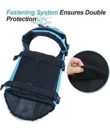 Vivaglory Ripstop Dog Rescue Vest - Improved Buoyancy & Visibility for Small to Medium Dogs Blue XXS 28-35cm - Ideal for Boating & Water Safety - Buy Online on GoSupps.com
