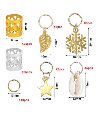 Changrongsheng 80-Piece Aluminum Hair Jewelry Rings - Dreadlock Clips Pearl Pendants & Accessory Cuffs for Stylish Hair Braids - Buy Online on GoSupps.com