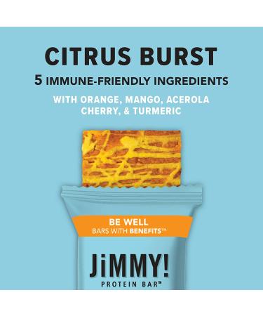 JiMMY! Citrus Blast Protein Bars - 12 Count | Immune Support with Vitamin C, Turmeric & Acerola Cherry - Buy Online on GoSupps.com